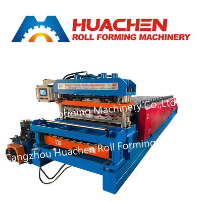 Macchine per la fabbricazione di piastrelle vetrate ondulate laminate in ferro colorato - macchine per la formazione a doppio strato