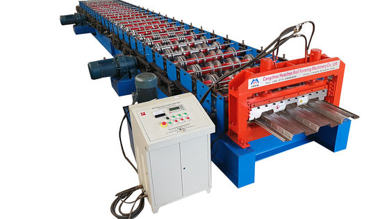 Qualità  Long Life Precise Steel Floor Deck Roll Forming Machine with CE Fabbrica