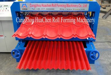 Macchina per la formazione di rotoli di lamiere di metallo 0,3 - 0,8 mm Taglio idraulico automatico