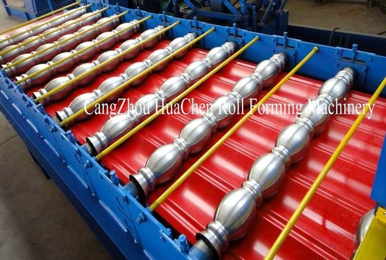 Profilatrice a doppio strato per la produzione di lamiere per tetti con larghezza 1250 mm, controllo PLC e produttività di 20 m/min