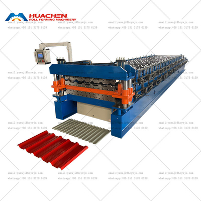 Materiale da costruzione a doppio strato Macchine per tetti ondulati e macchine per la formazione di fogli trapezoidali