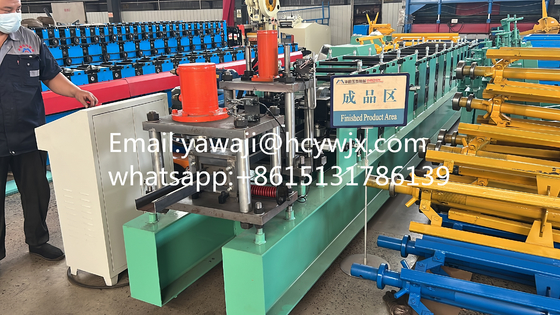Controllo PLC C Purlin Roll Forming Machine con 14-18 stazioni a rulli