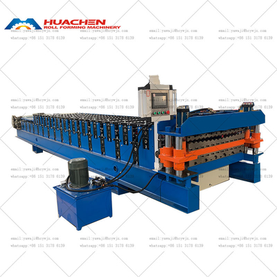 Macchina di formazione a rotoli di lamiere di copertura a doppio strato di metallo automatica versatile