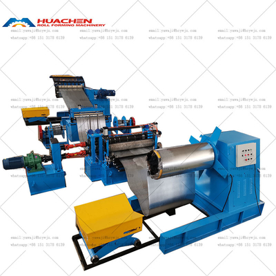 Macchina di taglio automatico e riavvolgimento di bobine di acciaio su misura per strisce metalliche