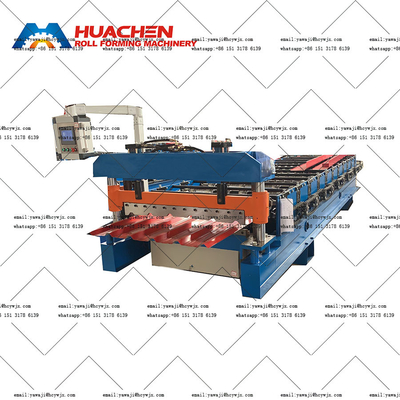 Catena motore Long Span Color Roof Roll Forming Machine con 380v 50Hz 3 fasi di tensione
