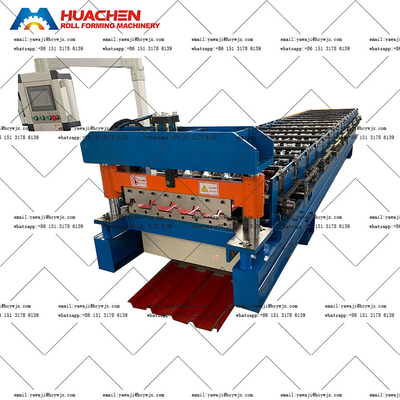 Macchina per la formazione di rotoli di tetto in metallo ad alte costole con materiale PPGI / GI e larghezza 925 mm