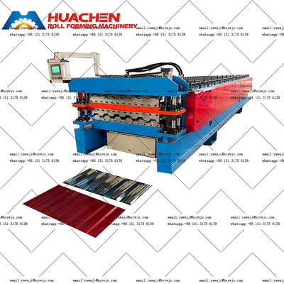 1250mm Larghezza del materiale Macchina di formazione a rulli a doppio ponte con velocità di 15m/min