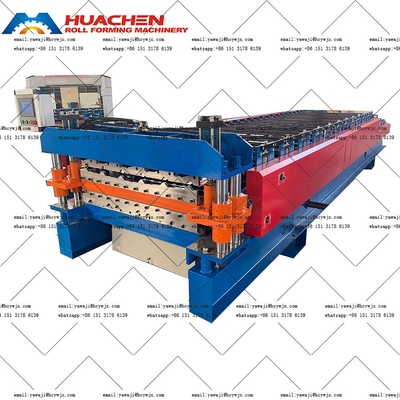Double Deck Roll Forming Machinec con PPGI / GI tipo di materiale e 5.5 5.5KW di potenza totale