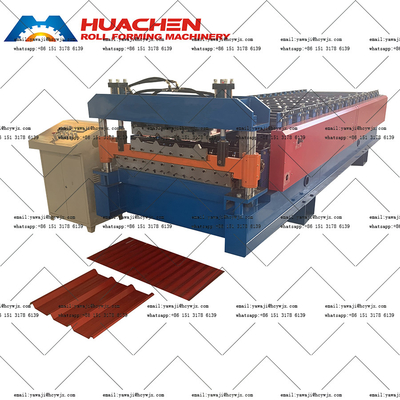Macchine per la formazione di rotoli di coperture in acciaio a doppio ponte da 0,3-0,6 mm per 1200 mm