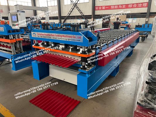 Macchina per la formatura di pannelli ondulati a trasmissione a catena ad alta velocità per pareti e rivestimenti