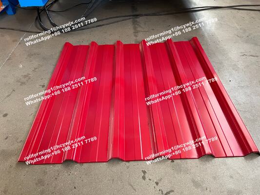 Macchina per la formazione di rotoli a doppio strato con controllo PLC per la produzione di piastrelle di larghezza 1250 mm e spessore 0,3-0,6 mm