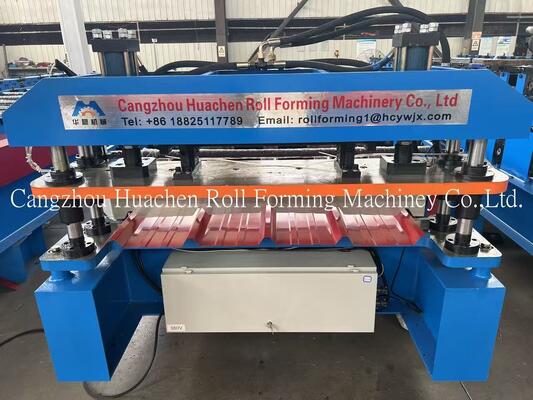 11 stazioni 15m/min Velocità 1200mm Larghezza Metcopo Step Tile Roof Sheet Roll Forming Machine Roll Forming Equipment