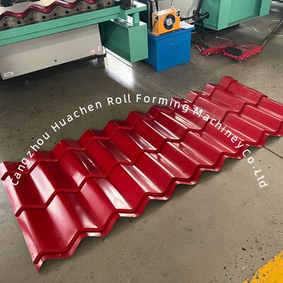 Macchina professionale automatica per la formatura di rotoli di tegole metalliche con 16 stazioni, velocità di 4 m/min e controllo PLC