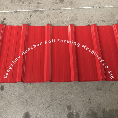 Macchina per la formazione di rotoli a doppio strato per pannelli vetrati di larghezza 1250 mm, velocità 15 m/min e materiale PPGI/GI