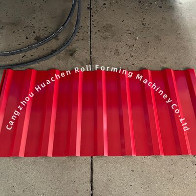 Macchina per la formatura di rotoli ondulati a doppio strato ad alta velocità 15m/min con controllo PLC Panasonic e tempra di acciaio 45#