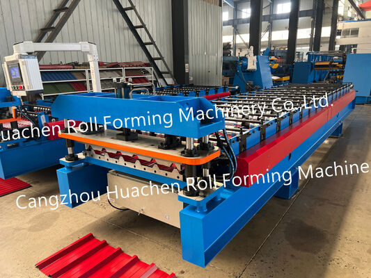 Macchina per piastre ondulate - Macchina per la formazione di bobine in acciaio a gradini utilizzate per la fabbricazione di pannelli di tetto