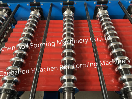 Linea di produzione di macchine per la formazione di lamiere da tetto trapezoidali