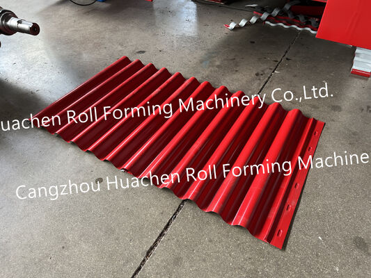Macchine per la formazione di lamiere per pannelli di tetto trapezoidali e ondulati in acciaio metallico a strato unico