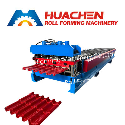 Macchina per la formazione di rotoli a freddo di lamiere di tetto in acciaio colorato ondulato in vendita