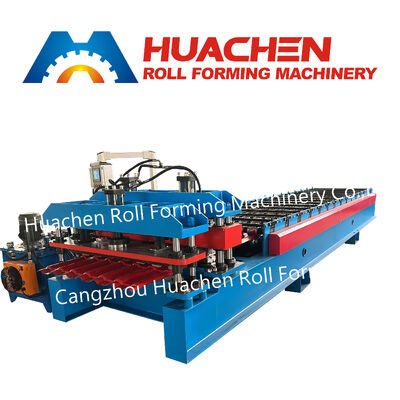 Macchina per la formatura di rulli trapezoidali in lamiera d'acciaio ad alta efficienza con trasmissione a ingranaggi