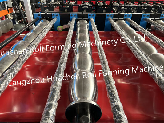Macchina per la formazione di pannelli di tetto di piastrelle colorate a forma d'onda / macchina per la fabbricazione di piastrelle a doppio strato