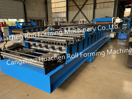 Macchina per la produzione di lamiere di acciaio a zinco per il rivestimento del tetto in metallo con profilati di metallo colorati ondulati vetrate