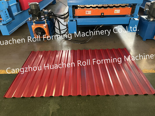 Macchine per la fabbricazione di piastrelle vetrate ondulate laminate in ferro colorato - macchine per la formazione a doppio strato