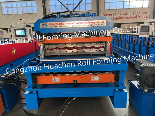 Macchine per la fabbricazione di piastrelle vetrate ondulate laminate in ferro colorato - macchine per la formazione a doppio strato