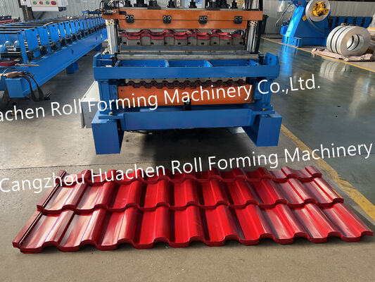 Macchine per il taglio di piastre metalliche trapezoidali, macchine per la fabbricazione di piastrelle, macchine per la formazione di fogli di piastrelle per tetti
