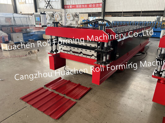 Macchine per la lavorazione di fogli di tetto trapezoidali completamente automatiche per pannelli di tetto metallici