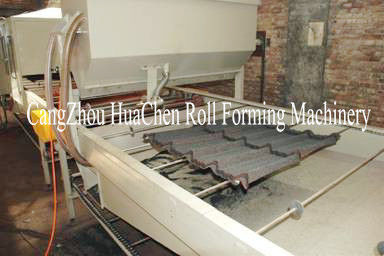 Rotolo rivestito di pietra delle mattonelle del rood del metallo che forma la linea di produzione capacità elevata