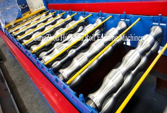 rotolo su misura 440V di doppio strato di profilo del tetto che forma macchina per il CE del tetto