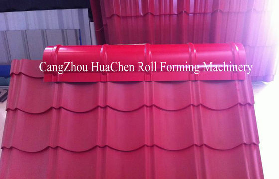 Rotolo d'acciaio delle mattonelle del cappuccio di Ridge del tetto di 15 rulli che forma il CE di iso a macchina