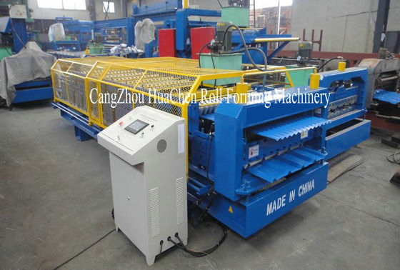 Rotolo di doppio strato del tetto del metallo di dimensione di Popuar che forma macchina con la copertura sicura