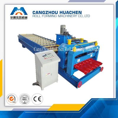 PPGI Colored Glazed Tile Roll Forming Machine 380V 50HZ 3 fasi