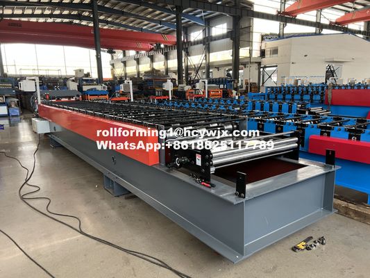 380v 3 fase 50hz Roofing Sheet Roll Forming Machine per spessore 0,3-0,8 mm