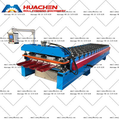 380v 50Hz 3 fasi Ibr Aluminio Acciaio Roof Roll Forming Machine con rulli durevoli