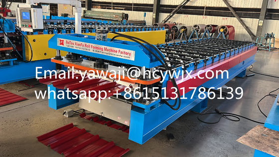 380v 50Hz 3 fasi Ibr Aluminio Acciaio Roof Roll Forming Machine con rulli durevoli