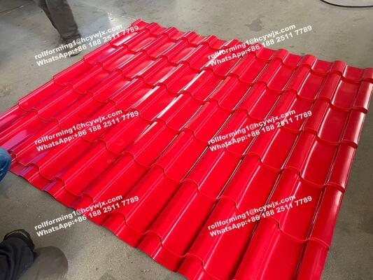 Macchina per la formazione di rotoli a doppio strato con controllo PLC per la produzione di piastrelle di larghezza 1250 mm e spessore 0,3-0,6 mm