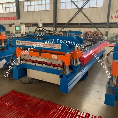 5.5kw High Speed Glass Tile Roll Forming Machine con 12 stazioni per la produzione di piastrelle per tetto