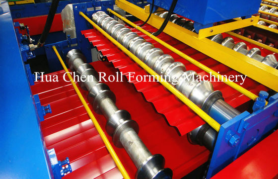 Rotolo della lamiera di acciaio di colore del pannello del tetto di doppio strato che forma macchina con 12/13 file