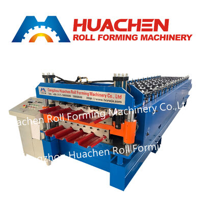 Macchina di formazione a rotolamento di pannelli di tetto sottili in acciaio a colori completamente automatico